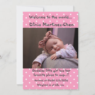 Baby Girl New Arrival Ankündigung