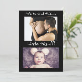 Baby Girl New Arrival Ankündigung (Stehend Vorderseite)