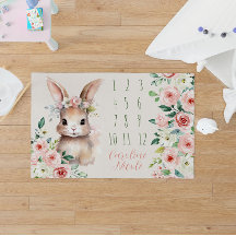 Baby Girl Niedlich Bunny Floral Blanket