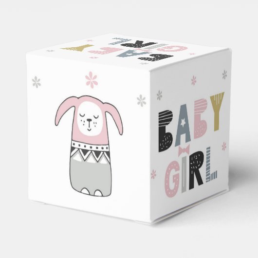 Baby Girl Niedlich Dog Geschenk Geschenkschachtel (Rückseite)