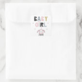 Baby Girl Niedlich Girly Animal Quadratischer Aufkleber (Tasche)