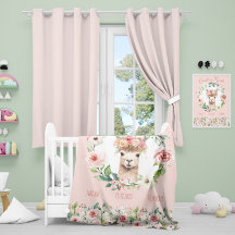 Baby Girl Niedlich Pink Floral Llama Blanket