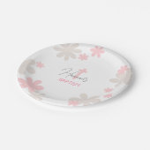 Baby Girl Niedliche Taufe Christening Paper Teller (Schrägansicht)
