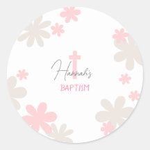 Baby Girl Niedliche Taufe Tafel Confetti Aufkleber