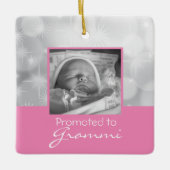 Baby Girl, Oma First Christmas Foto Ornament (Vorderseite)