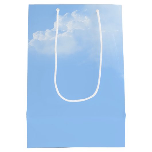 Baby Girl on Clothesline Medium Geschenktasche Mittlere Geschenktüte (Rückseite)