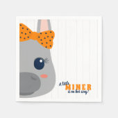 Baby Girl Orange Donkey Baby Dusche Serviette (Vorderseite)