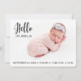 Baby Girl Overlay Foto modern minimalistisch Ankündigung