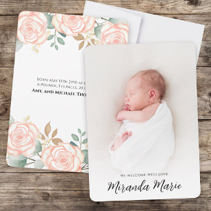 Baby Girl Overlay Text Neugeborenes Foto Chic Pink