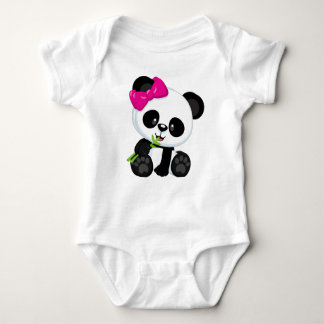 Baby Girl Panda Baby Strampler