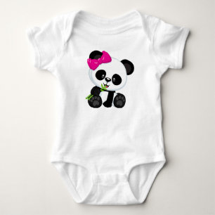 Baby Girl Panda Strampler