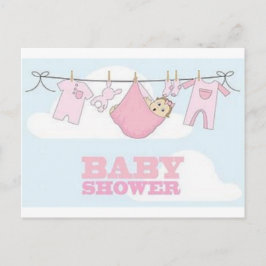 BABY GIRL PARTY ITEMS DECOR EINLADUNGSPOSTKARTE