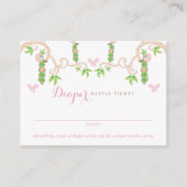 Baby Girl Pee in a Pod Garden Diaper Raffle Ticket Begleitkarte (Vorderseite)