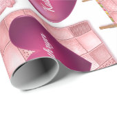 Baby Girl Personalisiert Geschenkpapier (Rolleneckpunkt)