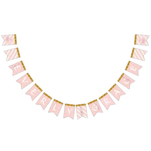 Baby Girl Personalisiert Kinderzimmer Zimmername P Wimpelkette (Alle)