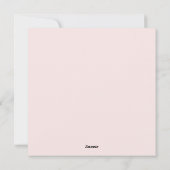 Baby Girl Pink 3d-Effekt Feiertagskarte (Rückseite)