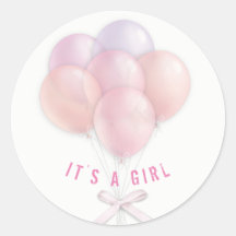 Baby Girl Pink Balloons