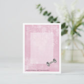Baby Girl Pink Blume Postcard Postkarte (Stehend Vorderseite)