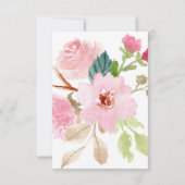 Baby Girl Pink Blütendusche Danke Karte (Rückseite)