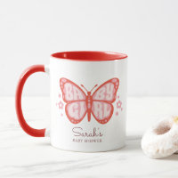 Baby Girl Pink Butterfly Baby Dusche Einladung