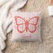 Baby Girl Pink Butterfly Babydusche Baby Kissen (Decke)
