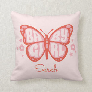 Baby Girl Pink Butterfly Babydusche Baby Kissen