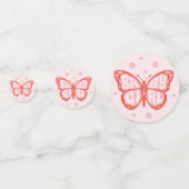 Baby Girl Pink Butterfly Babydusche Konfetti (Vorderseiten)