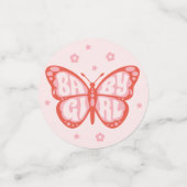 Baby Girl Pink Butterfly Babydusche Konfetti (Klein Vorderseite)