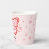 Baby Girl Pink Butterfly Babydusche Pappbecher (Links)