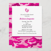 Baby Girl Pink Camouflage Dusche lädt CAMOUFLAGE e Einladung (Vorne/Hinten)