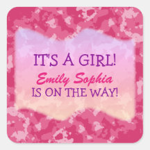 Baby Girl - Pink Camouflage Themed Baby Dusche