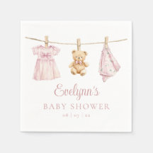 Baby Girl Pink Clothesline Babydusche