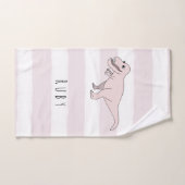 Baby Girl Pink Doodle T-Rex Dinosaur mit Name Badhandtuch Set (Handtuch)