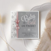 Baby Girl Pink Es ist kalte Outside Snowflake Dusc Serviette