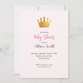 Baby Girl Pink Fairy Castle Princess Baby Dusche Einladung