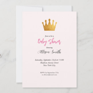 Baby Girl Pink Fairy Castle Princess Baby Dusche Einladung