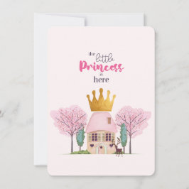 Baby Girl Pink Fairy Castle Princess Baby Dusche Einladung