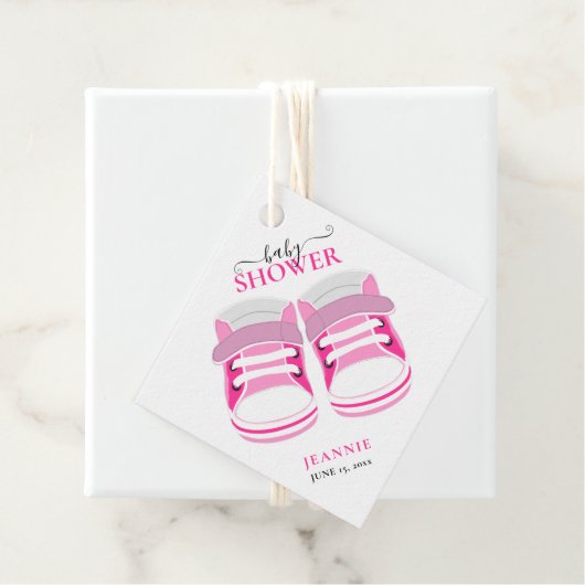 BABY GIRL PINK HINTERNS BABY SHOWER GESCHENKANHÄNGER (Beispiel)