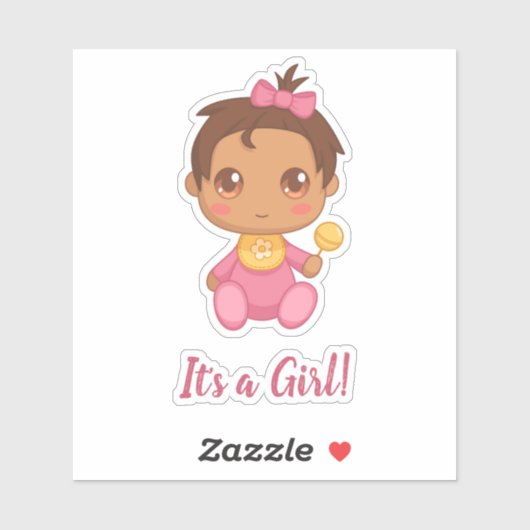 Baby Girl Pink Jumpsuit Aufkleber (Blatt)