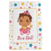 Baby Girl Pink Jumpsuit Dark Mittlere Geschenktüte (Rückseite)