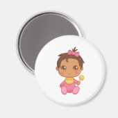Baby Girl Pink Jumpsuit Magnet (Vorderseite/Rückseite)