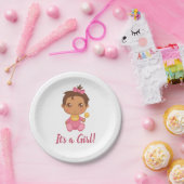 Baby Girl Pink Jumpsuit Pappteller (Party)