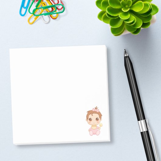 Baby Girl Pink Jumpsuit Post-it Klebezettel