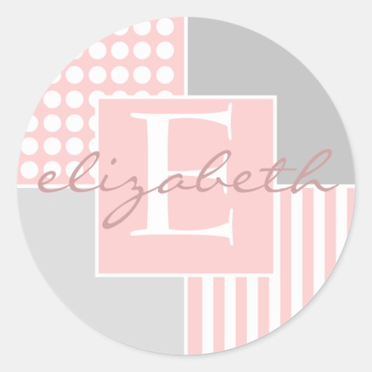 Baby Girl Pink Modern Sticker (Vorderseite)