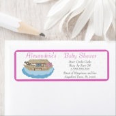 Baby Girl Pink Noah's Ark Baby Shower Einladung (Insitu)