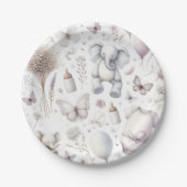 Baby Girl Pink Pappteller (Vorderseite)