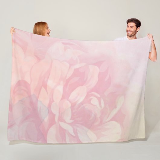 Baby Girl Pink Pastel Viktorianische Rose Muster Fleecedecke (Beispiel)