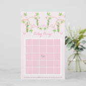Baby Girl Pink Peak in einem Pod Custom Baby Bingo Briefpapier (Stehend Vorderseite)