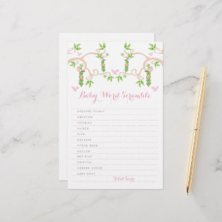Baby Girl Pink Peak in einem Pod Custom Word Scram Briefpapier