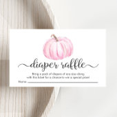 Baby Girl Pink Pumpkin Diaper Raffle Dusche Begleitkarte